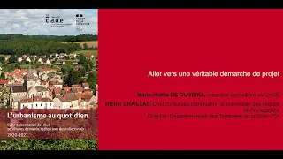 Miniature : L'urbanisme au quotidien - module 3 - Vers une véritable démarche projet - CAUE 21 - mars 2021