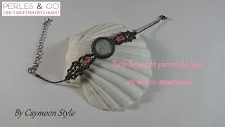 Miniature : DIY - Bracelet pierre de lune en micro-macramé et perles - Partenariat Perles & Co