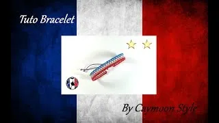 Miniature : DIY - Tuto bracelet macramé supporter France - Coupe du monde de football 2018 / World cup 2018