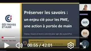 Miniature : WEBINAIRE - 5 mai 2026 - Préserver les savoirs : un enjeu clé pour les PME