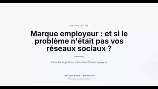 Miniature : WEBINAIRE - 16 avril 2026 - Marques employeurs : et si le problème n'était pas les  réseaux sociaux