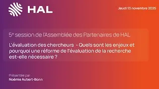 Miniature : AP2025 |  L’évaluation des chercheurs : Enjeux et réforme