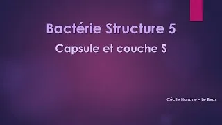 Miniature : Bactérie Structure 5 CAPSULE et COUCHE S bactériennes sans musique de fond