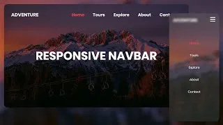 Miniature : Faire une Navbar Responsive en HTML & CSS - Expliqué de A à Z avec Menu Hamburger