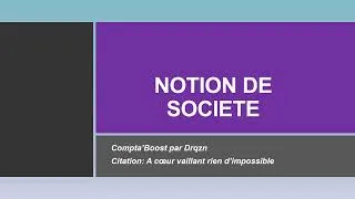Miniature : NOTION DE SOCIETE