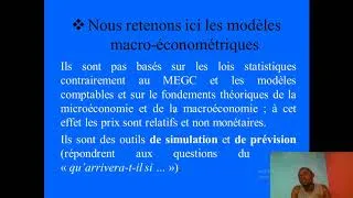 Miniature : MODELISATION MACROECONOMETRIQUE