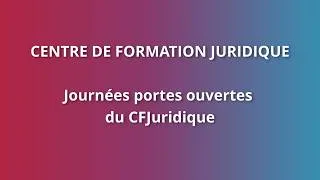 Miniature : Journées portes ouvertes du CFJuridique