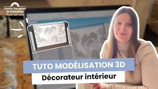 Miniature : Tutoriel modélisation 3D avec Annaïs, élève en formation de Décorateur d’Intérieur au #CEF !