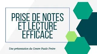 Miniature : Capsule# 2: Prise de notes et lecture efficace