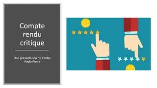 Miniature : Capsule# 1:  Le compte rendu critique