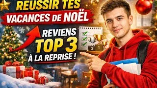 Miniature : Comment gérer ses vacances de Noël pour revenir TOP 3 à la reprise 🎯 (Méthode efficace)