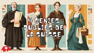 Miniature : 4 Génies Suisses Oubliés : Tschudi, Spyri, Cramer & Necker-Curchod