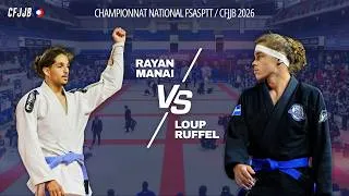 Miniature : Rayan Manai vs Loup Ruffel - Championnat National FSASPTT / CFJJB 2026
