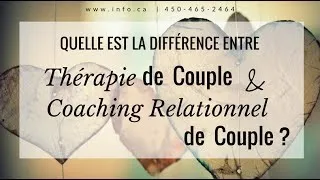 Miniature : La différence entre la THÉRAPIE de couple & le COACHING de couple