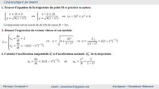 Miniature : Exercice 2| Cinématique du point| Calcul vectoriel cas d'un mouvement circulaire
