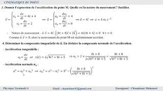 Miniature : Exercice1 | cinématique du point | Calcul vectoriel dans la base cartésienne (mouvement parabolique)