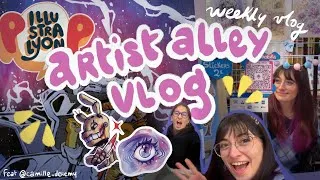 Miniature : ARTIST ALLEY VLOG ✧ une semaine de préparatifs *chaotique*, marché d'illustration & maladie 🖼️🤒💸