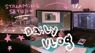 Miniature : mon premier vlog ⭐ soirée, slow morning & setup du coin stream !