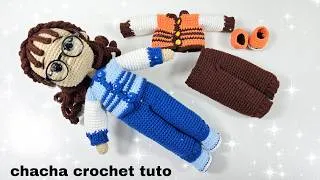 Miniature : Poupée Emma amigurumi au crochet: tenue 2. Partie 1: la veste 