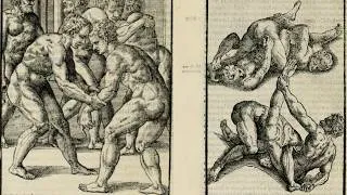 Miniature : HARDCORE grappling found in the first gymnastics book (1569)