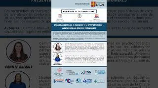 Miniature : Athlètes québécois.e.s en parasport & le sport sécuritaire: Présentation des résultats préliminaires