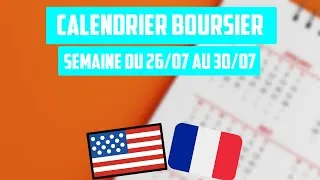 Miniature : CALENDRIER BOURSIER - Semaine de 26/07 au 30/07