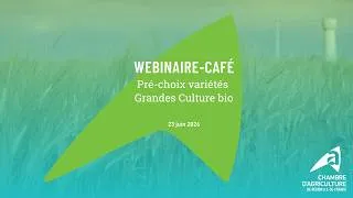Miniature : Webinaire-café : Pré-choix variétés en grandes cultures biologiques