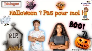 Miniature : Dialogue~C'est l'Halloween~Everyday French Dialogues 😎 Core French, French Immersion,DELF🇨🇦 🇫🇷