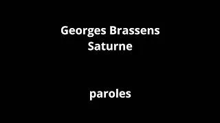 Miniature : Georges Brassens-Saturne-paroles