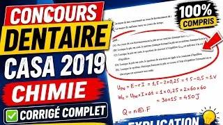 Miniature :  Concours Dentaire CASA 2019 Chimie Corrigé 🔥 شرح كامل + أسرار النجاح 2026