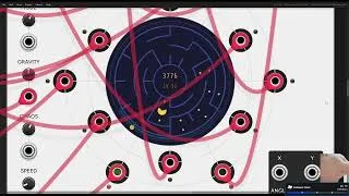 Miniature : Pac-Man music generator on VCV Rack 2 - Gravity module by SignalFunctionSet