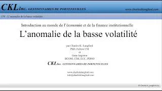 Miniature : The CKL Times #179 - L'anomalie de la basse volatilité