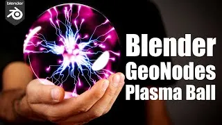 Miniature : Tuto Blender Geometry Nodes : Comment Créer une Plasma Ball Réaliste