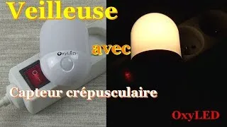 Miniature : OxyLED Veilleuse avec capteur crépusculaire pour chambre d'enfant, chambre à coucher, salle de bains