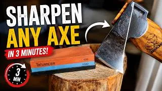 Miniature : How to Sharpen an Axe in 3 Minutes (Easy & Razor Sharp)