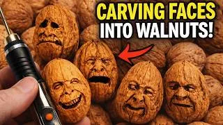 Miniature : Easy Walnut Carving: Sculpting Realistic Faces for Beginners (Step-by-Step)
