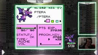 Miniature : LIVE Ptéra Aerodactyl shiny après 5718 soft resets sur Pokémon version Jaune !