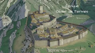 Miniature : Les châteaux de Termes, Aguilar et Quéribus, dessinés par Alexandre AVARA /Projet Olivier de Termes.