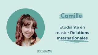 Miniature : Episode 5 - Camille, étudiante en master Relations Internationales à l'ITIRI  [PODCAST]
