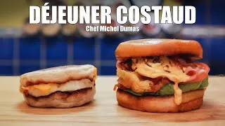 Miniature : Le déjeuner rapide et facile parfait pour tenir toute la journée | Sauce fromagère, bacon et œufs !