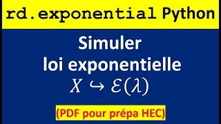 Miniature : rd.exponential dans Python pour simuler la loi exponentielle en prépa HEC