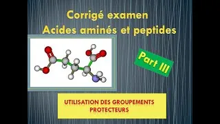 Miniature : Part III - Corrigé examen Acides Aminés et Peptides - Utilisation des groupements protecteurs