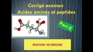 Miniature : Part II - Corrigé examen acides aminés et peptides - Réaction de Strecker
