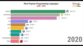Miniature : évolution des langages de programmations entre 2000 - 2020