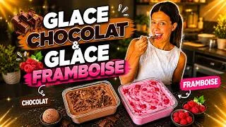 Miniature : Glaces Maison Chocolat & Framboise Crémeuses, Faciles et Sans Sorbetière !