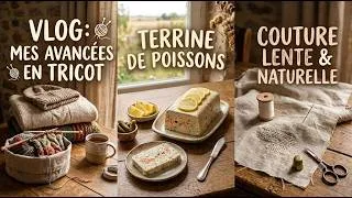 Miniature : Vlog d'été - ON PAPOTE ! 🍹 Avancées tricot, recette d'été & instant couture lente