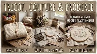 Miniature : Podcast créatif sous la chaleur 🌞 Mon gilet fini, couture lente & broderie 🌸