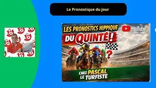 Miniature : Pronostic pour le quinté du jour du DIMANCHE 25 OCTOBRE Réunion 1 course 5 A SAINT CLOUD