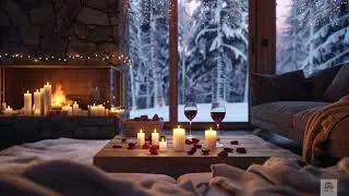 Miniature : Soirée Romantique au Coin du Feu 💕 Chalet Hivernal Cosy | Vin & Bougies | Jazz Doux 3H