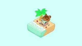 Miniature : Animal Crossing Relaxing Music with Ocean Waves